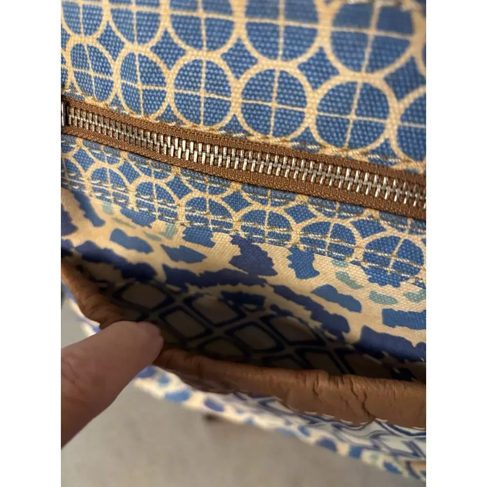 Fossil Crossbody Canvas With Leather Trim Boho 11